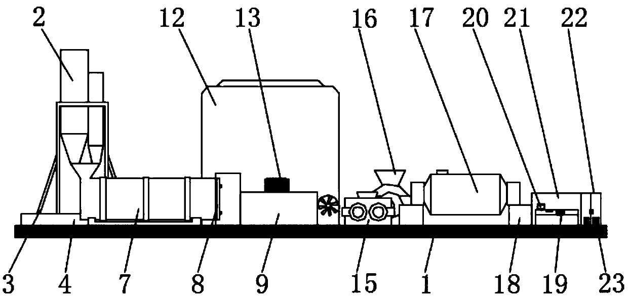 Intelligent production device used for cement on construction site