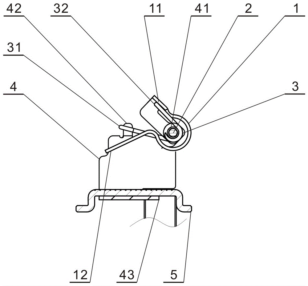 Wire locking terminal with torsional spring