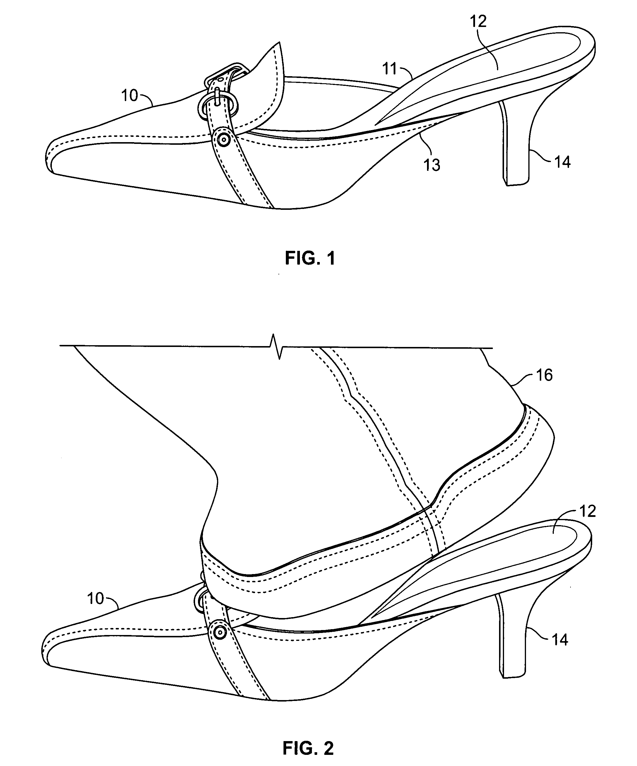 Method and apparatus for a shoe