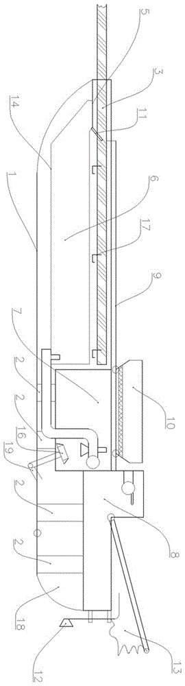 Auxiliary collecting ship of automatic floating object cleaning ship