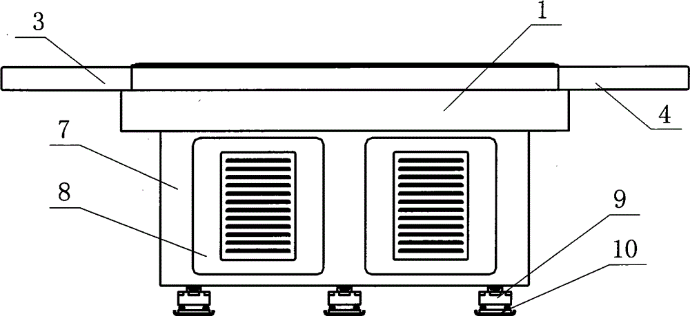 Work table with sliding display screen and sliding method of display screen