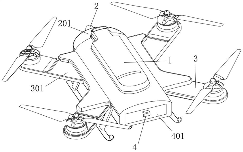 Large unmanned aerial vehicle with battery box convenient to disassemble, assemble and replace