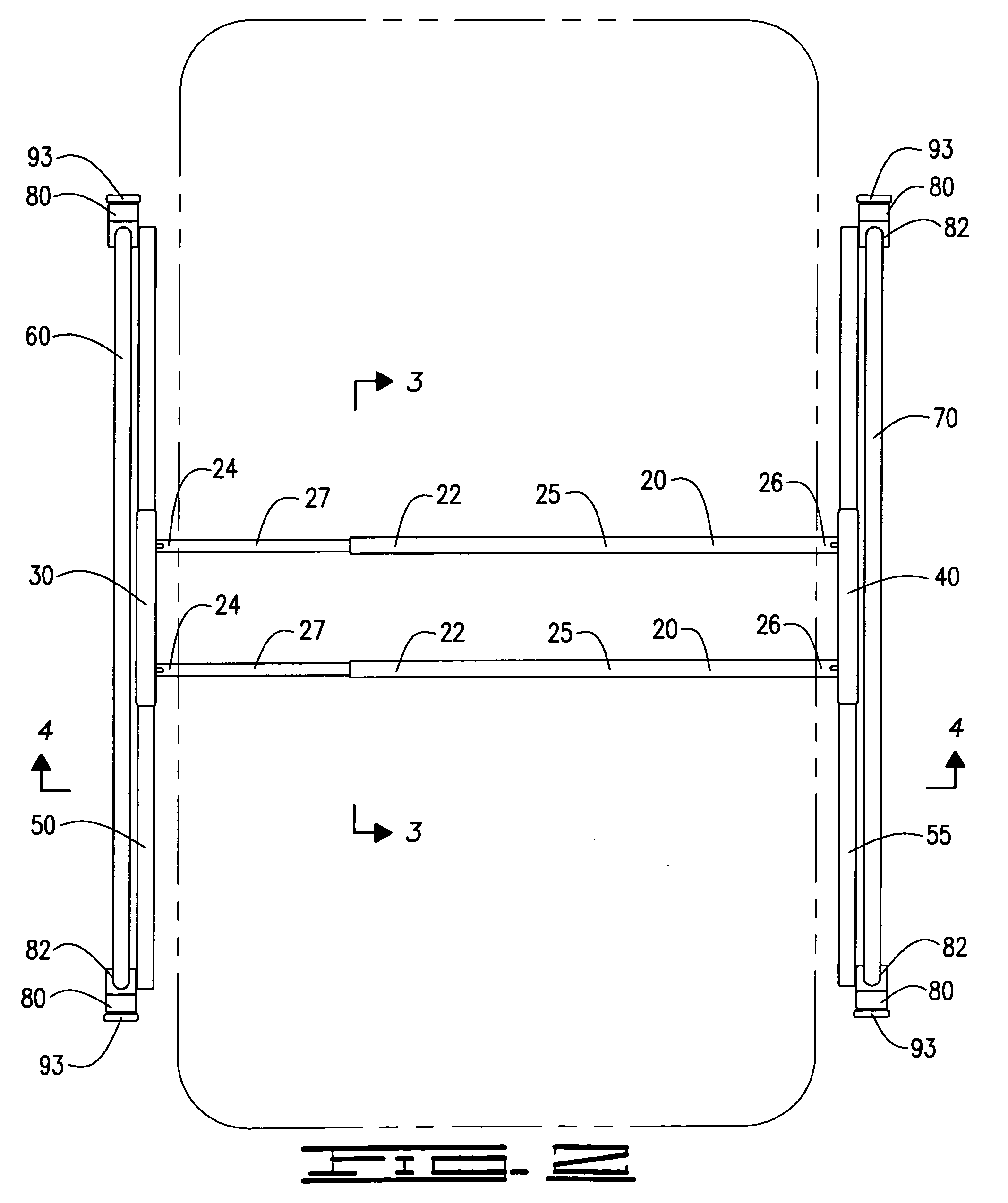 Portable and adjustable dual bed rail assembly