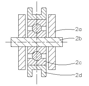 Guiding and supporting device of hybrid power battery pack of car