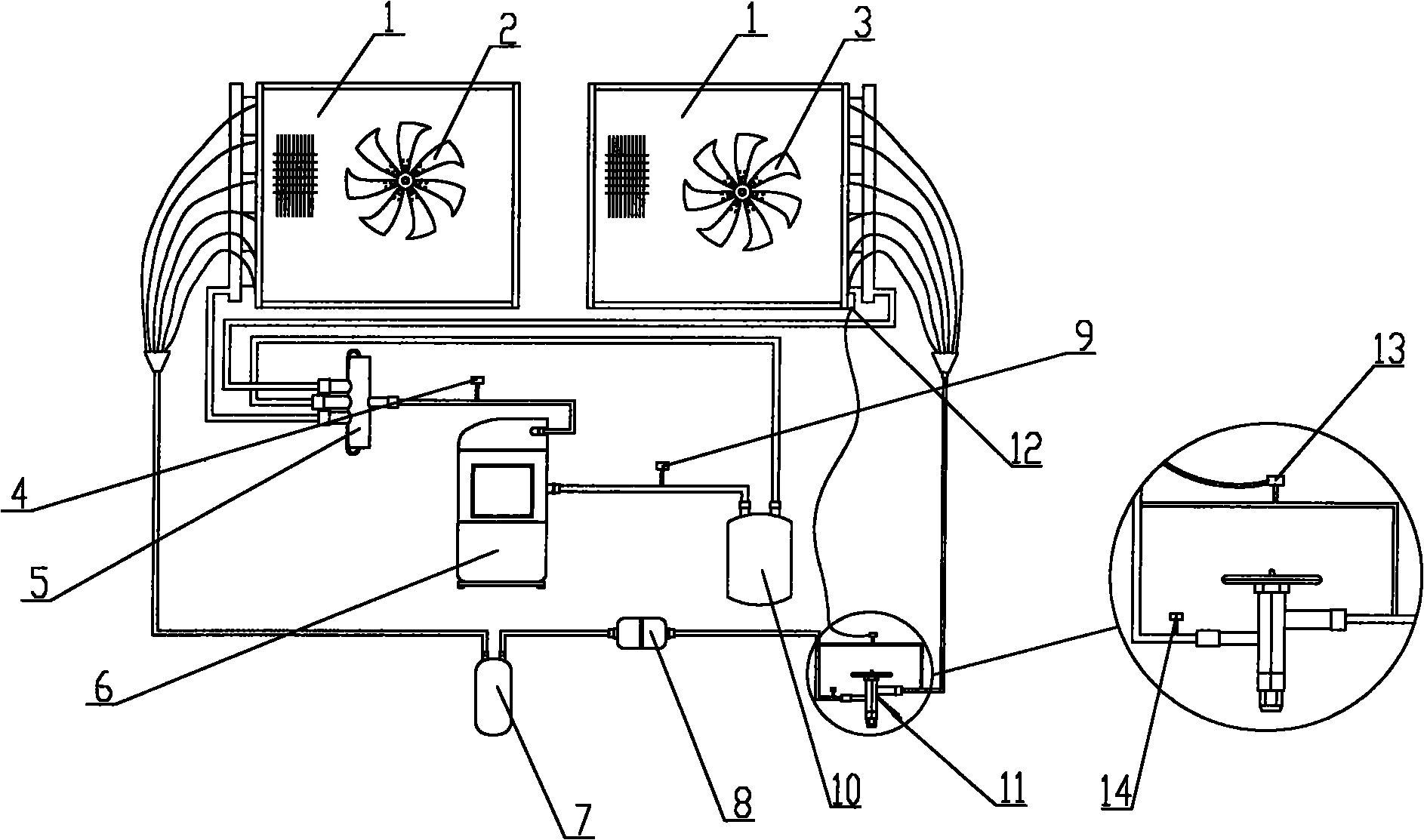 Defrosting device of air conditioner