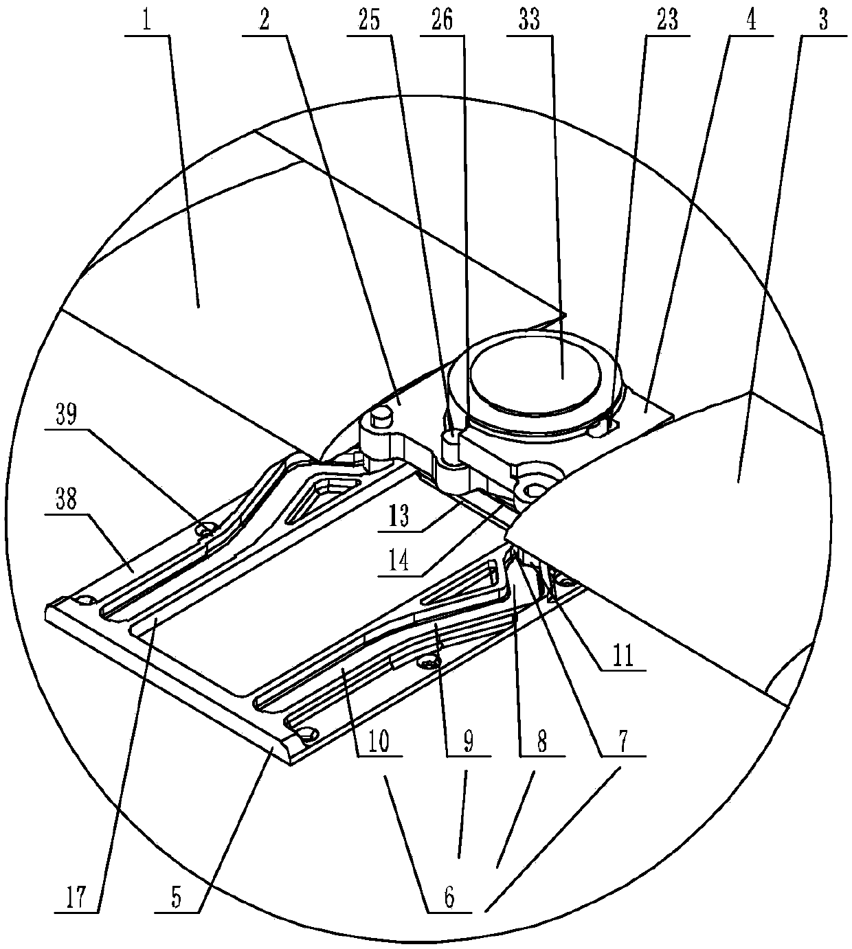 Wing mechanism, emitter and method for shortening axial length thereof