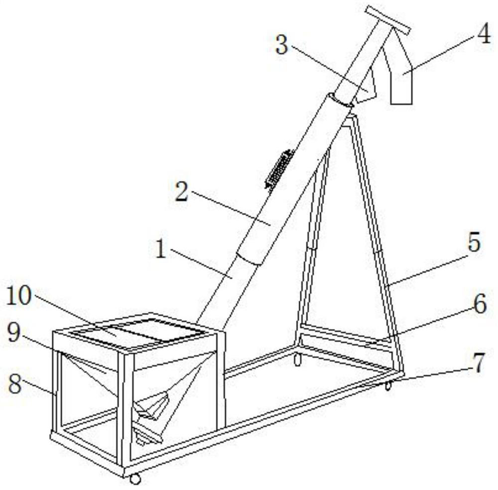 A construction concrete feeding device