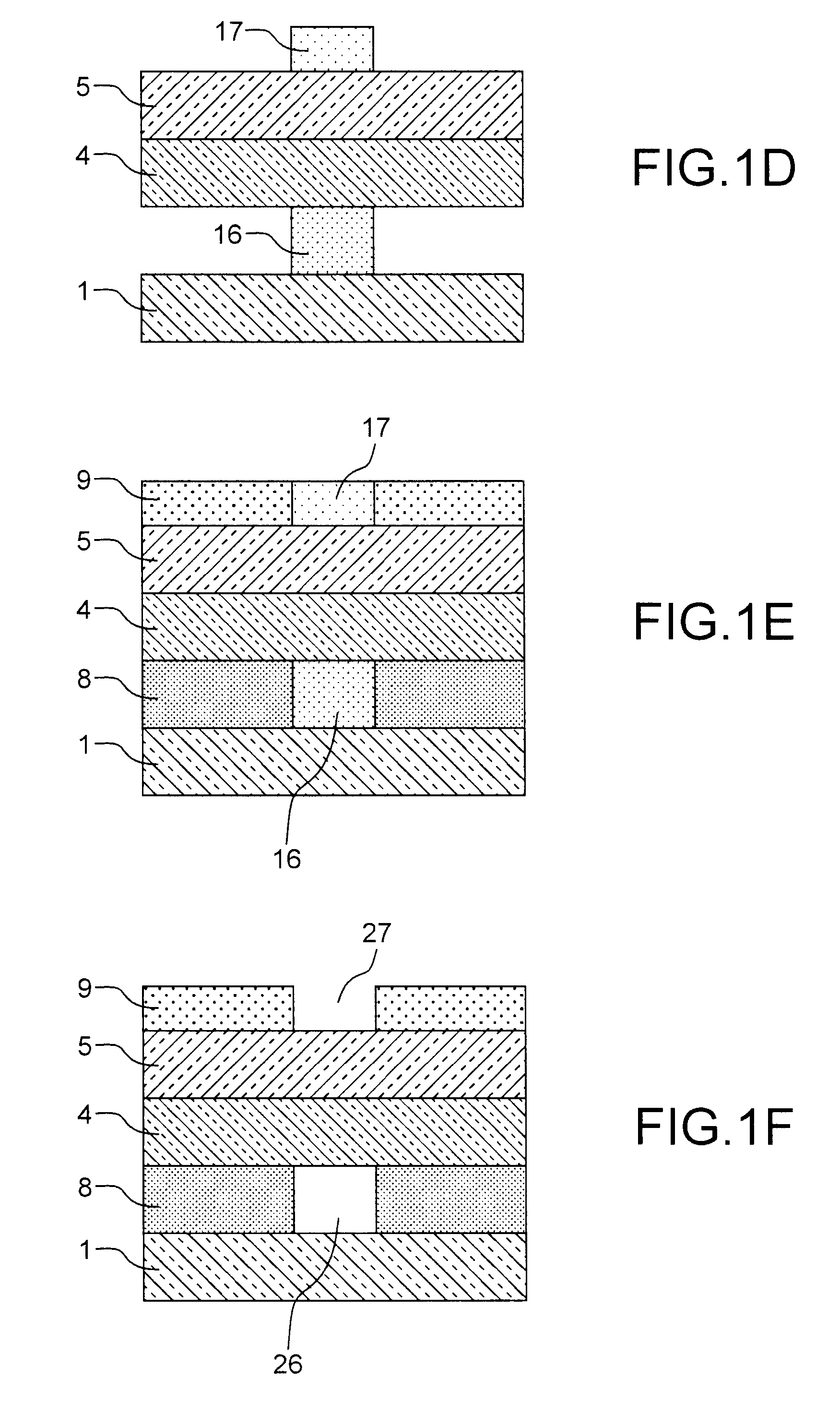 Method for producing stacked and self-aligned components on a substrate