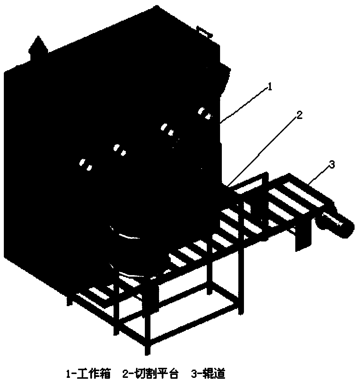 Large-sized radioactive solid waste disintegrating protecting device