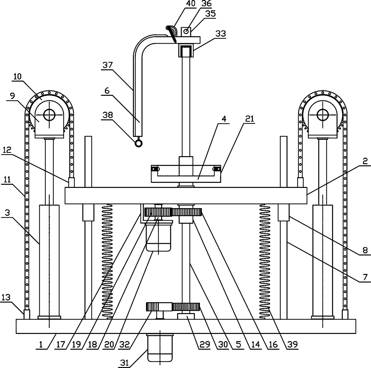 Flax strip winding mechanism