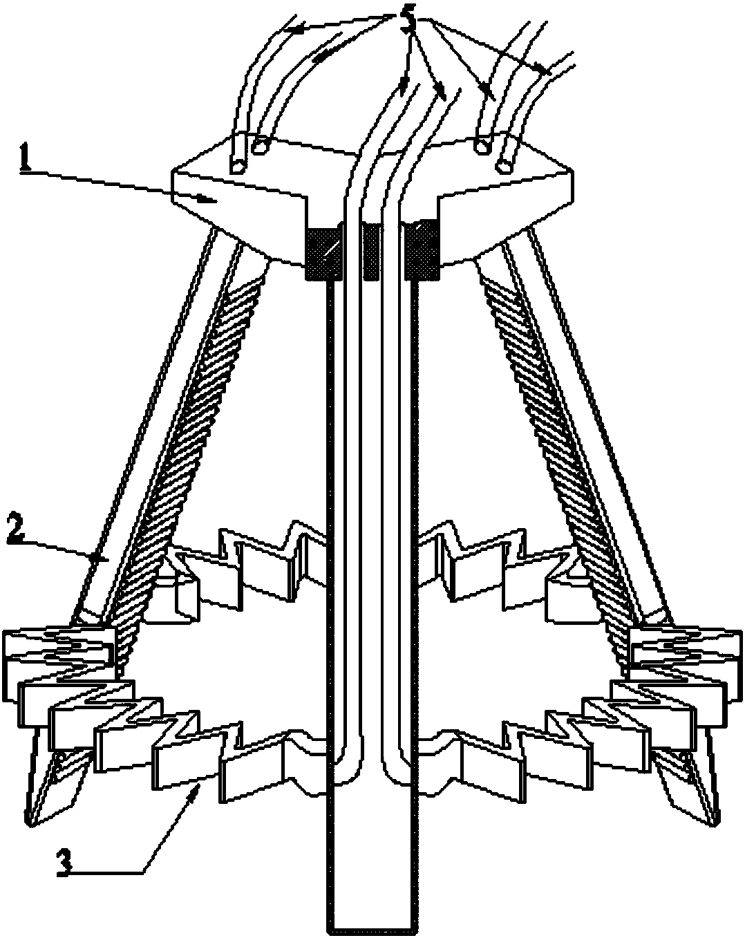 Soft touching hand for grabbing object through stretching and contracting of telescopic ring