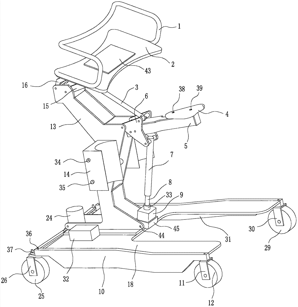 Rehabilitation walking training vehicle with standing-assisting function