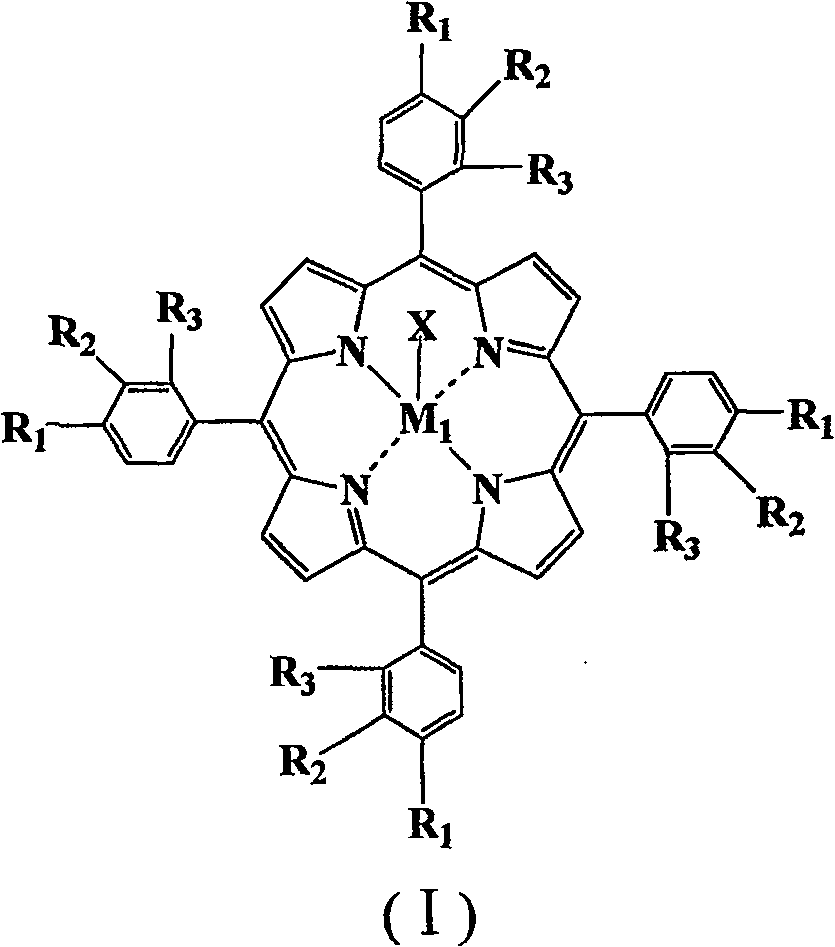 Process for preparing epoxy-compound by catalytic oxidation of alpha-olefin by metal porphyrin