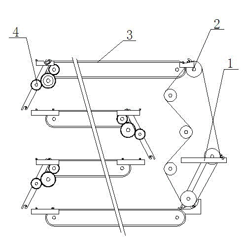 Suspension chain system for edible fungus planting