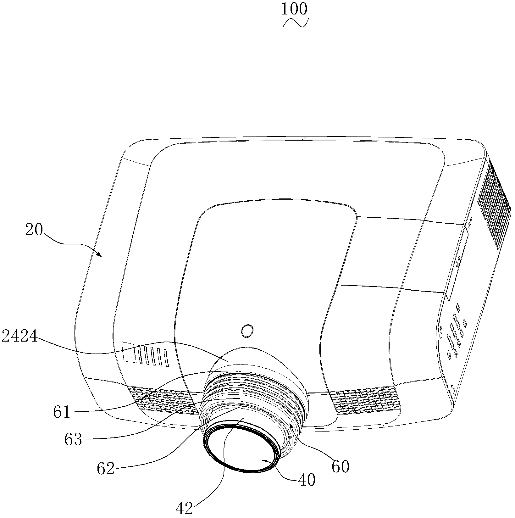 Projector and anti-dust device thereof