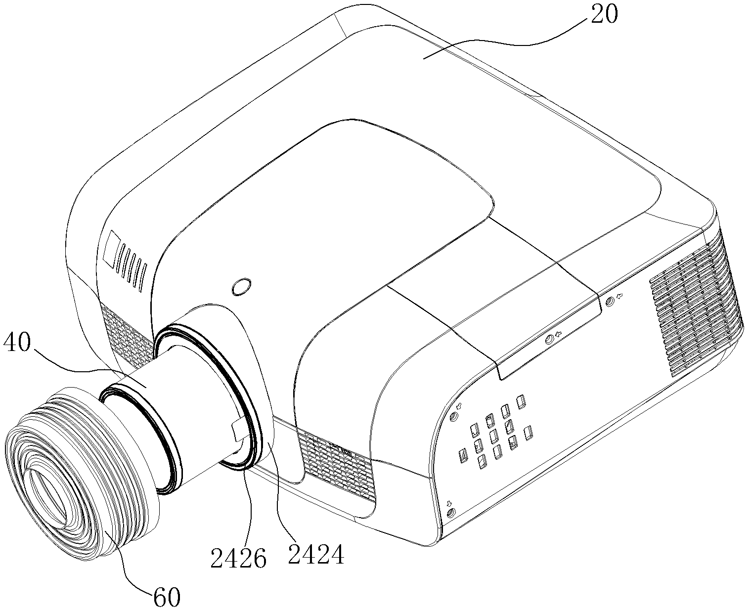 Projector and anti-dust device thereof