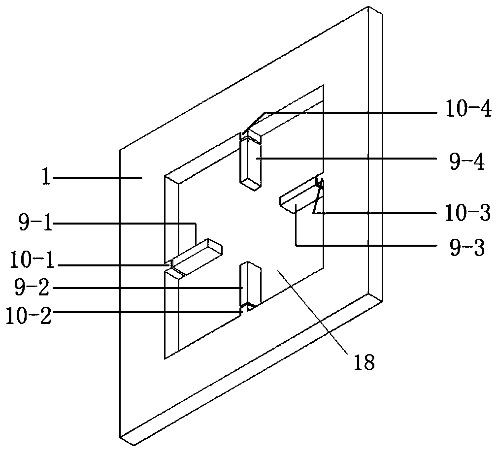 Piezoresistive pressure sensor chip with stress concentration structure and preparation method thereof