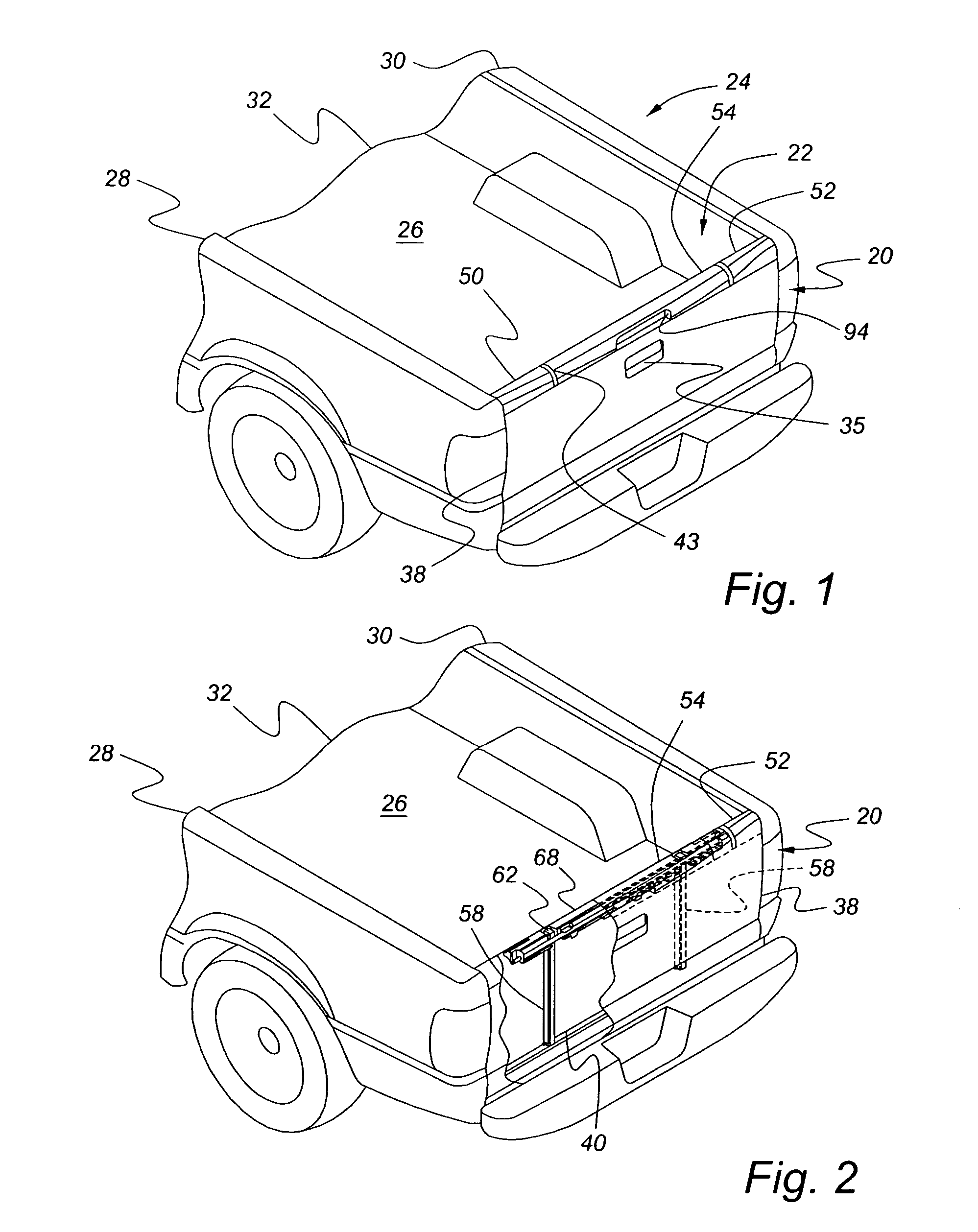 Vehicle tailgate with supplemental tailgate having vertical extension mode