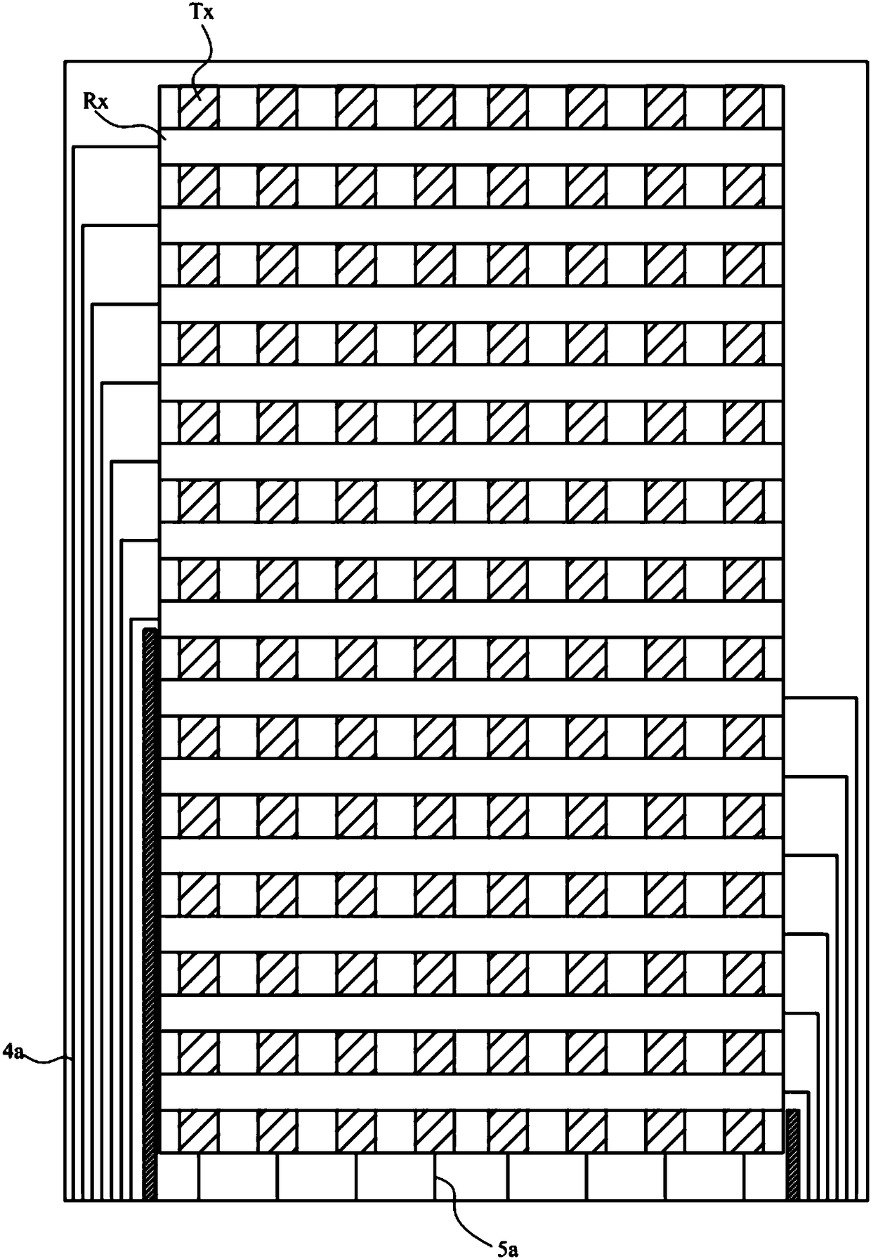 Circuit layout applicable to narrow-border touch panel