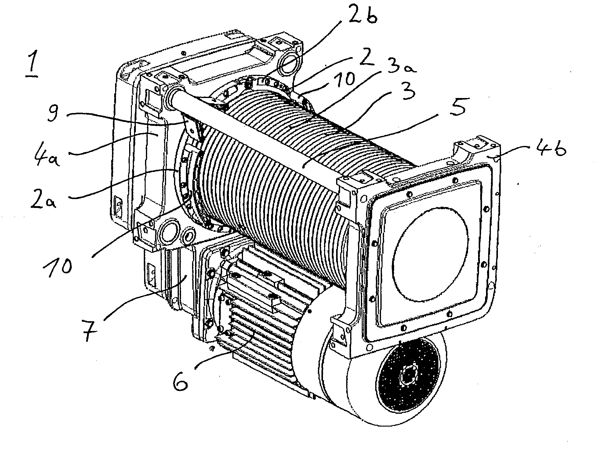 Cable guide of a cable winch