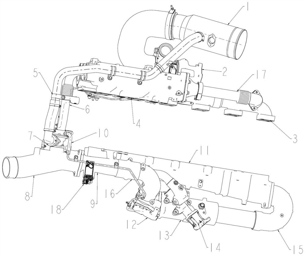 An anti-surge gas engine supercharging system