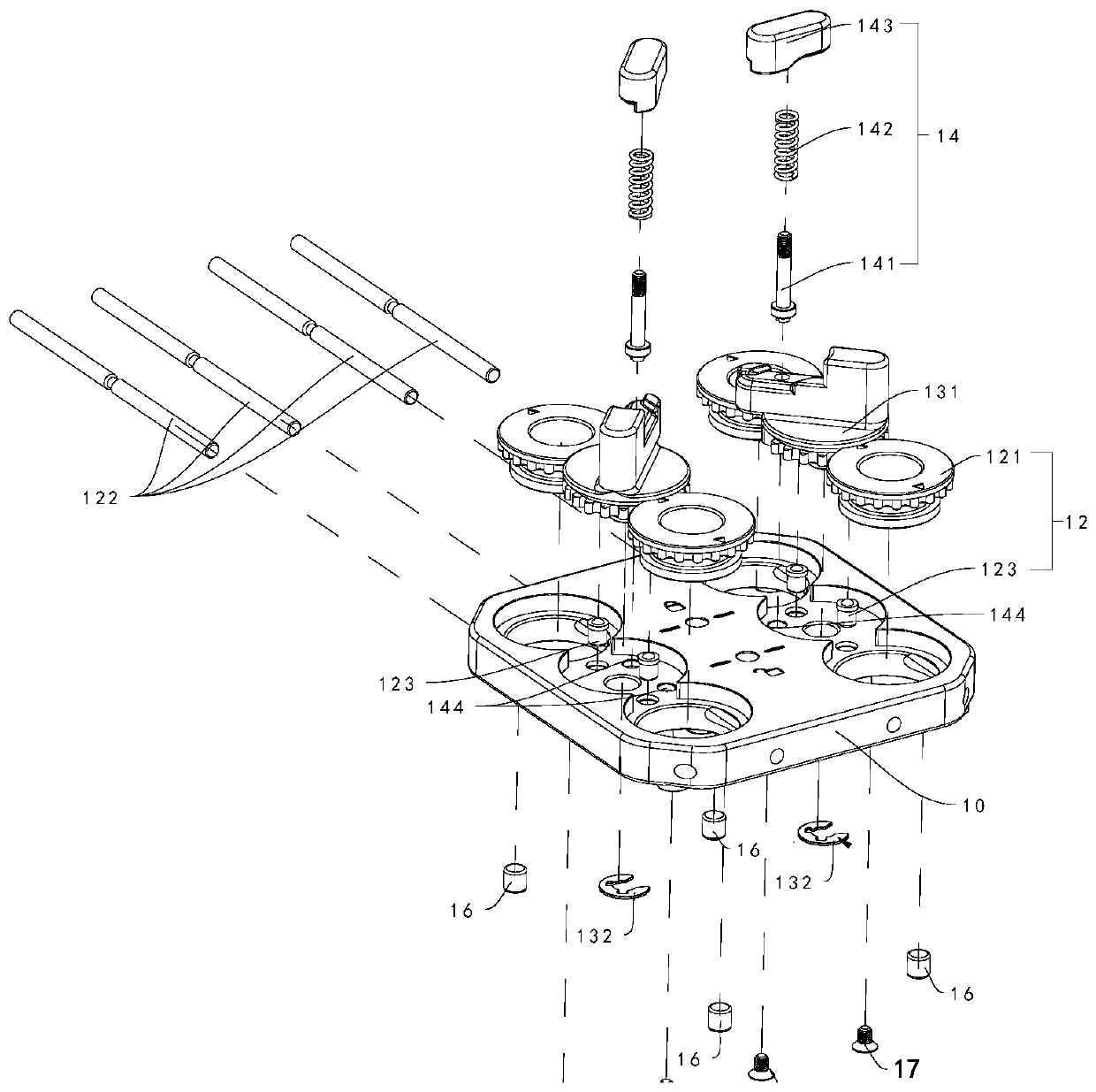 Box body connecting lock, spliced box body and LED spliced screen