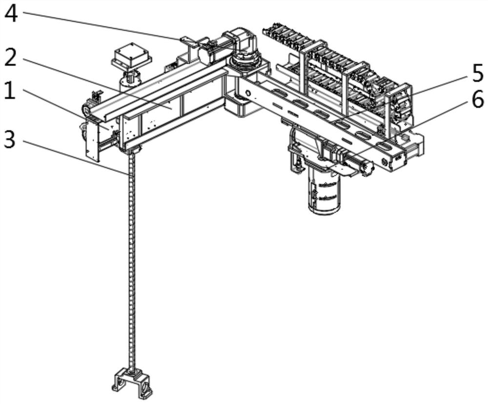 Mechanical arm of heavy-load feeding robot based on IGV