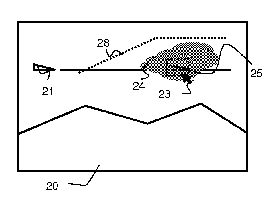 Method and device for displaying forecasts on a navigation plan