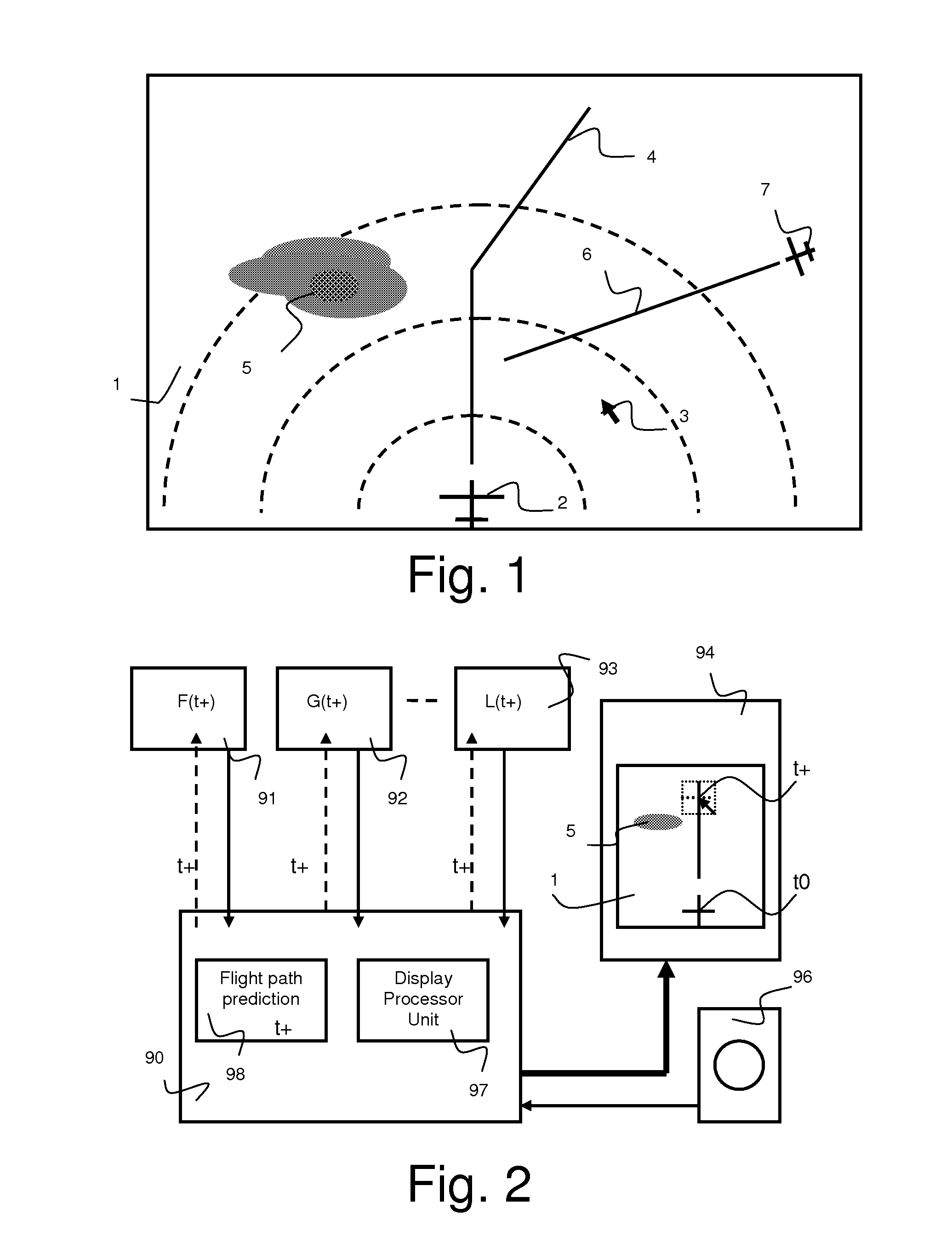 Method and device for displaying forecasts on a navigation plan