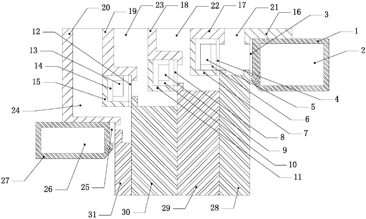 Multi-metal ladder-type compound casting device and method