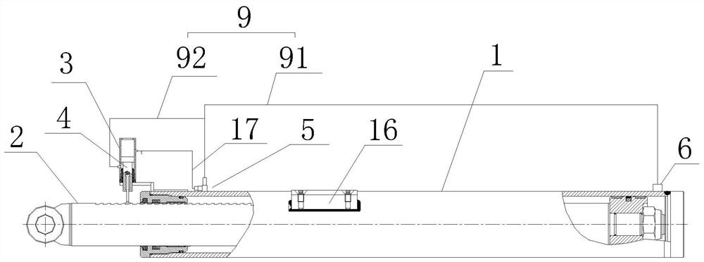 Jacking self-locking hydraulic cylinder