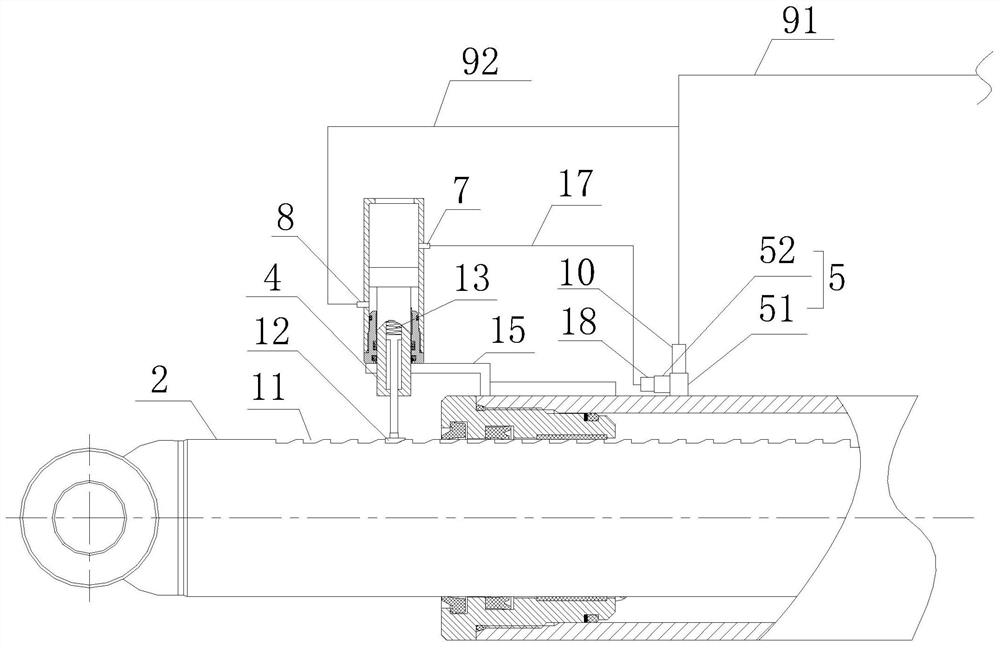 Jacking self-locking hydraulic cylinder