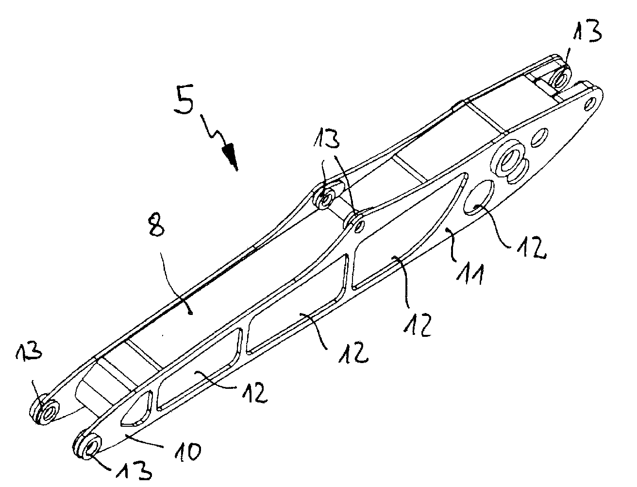 Support Arm for a Work Machine