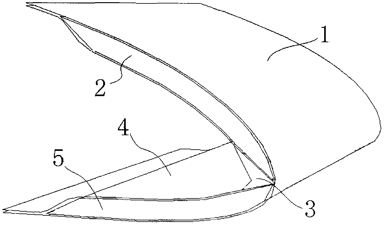 Horizontal tail front edge for bird strike-resisting airplane