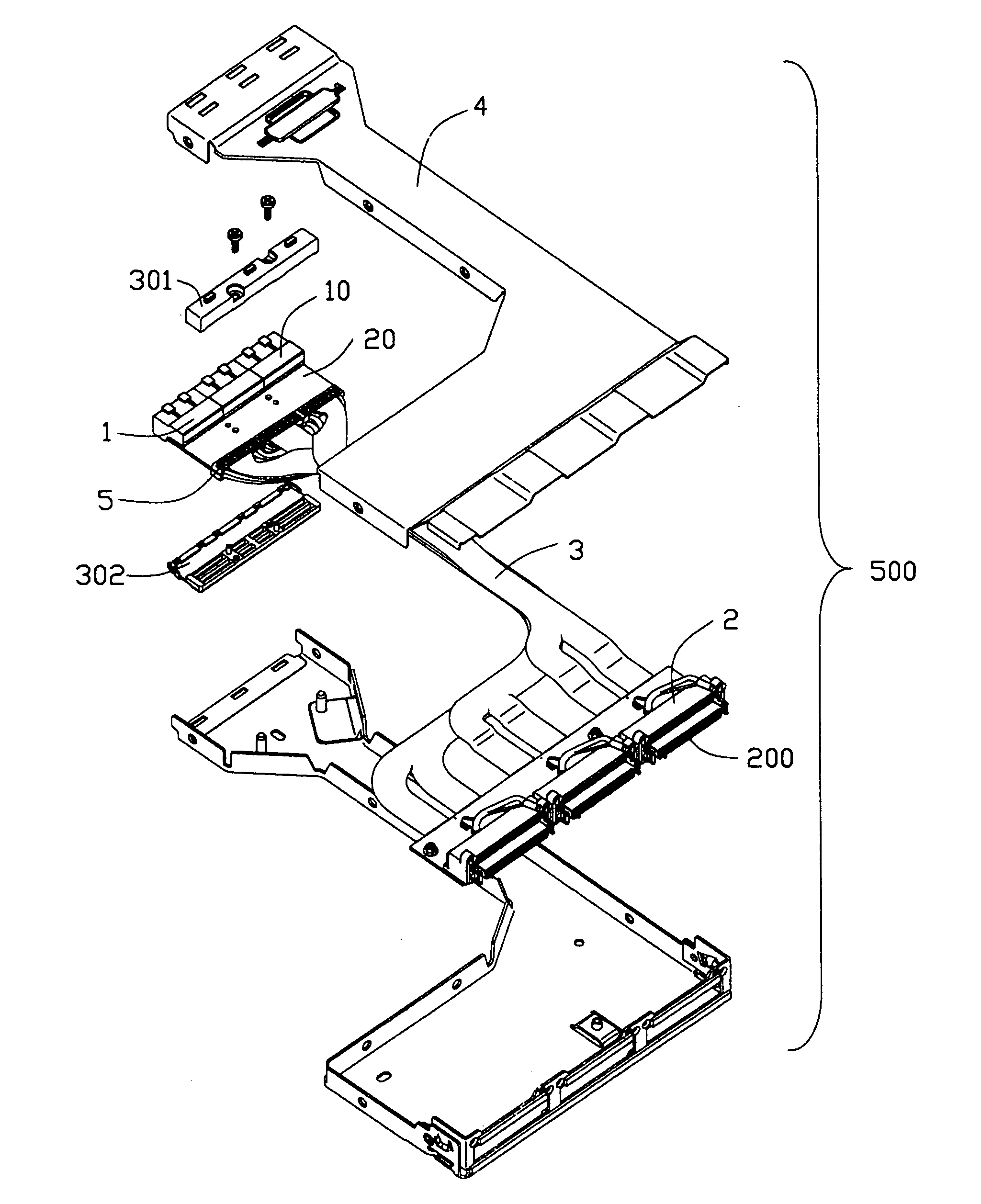 Cable connector assembly with wire spacer