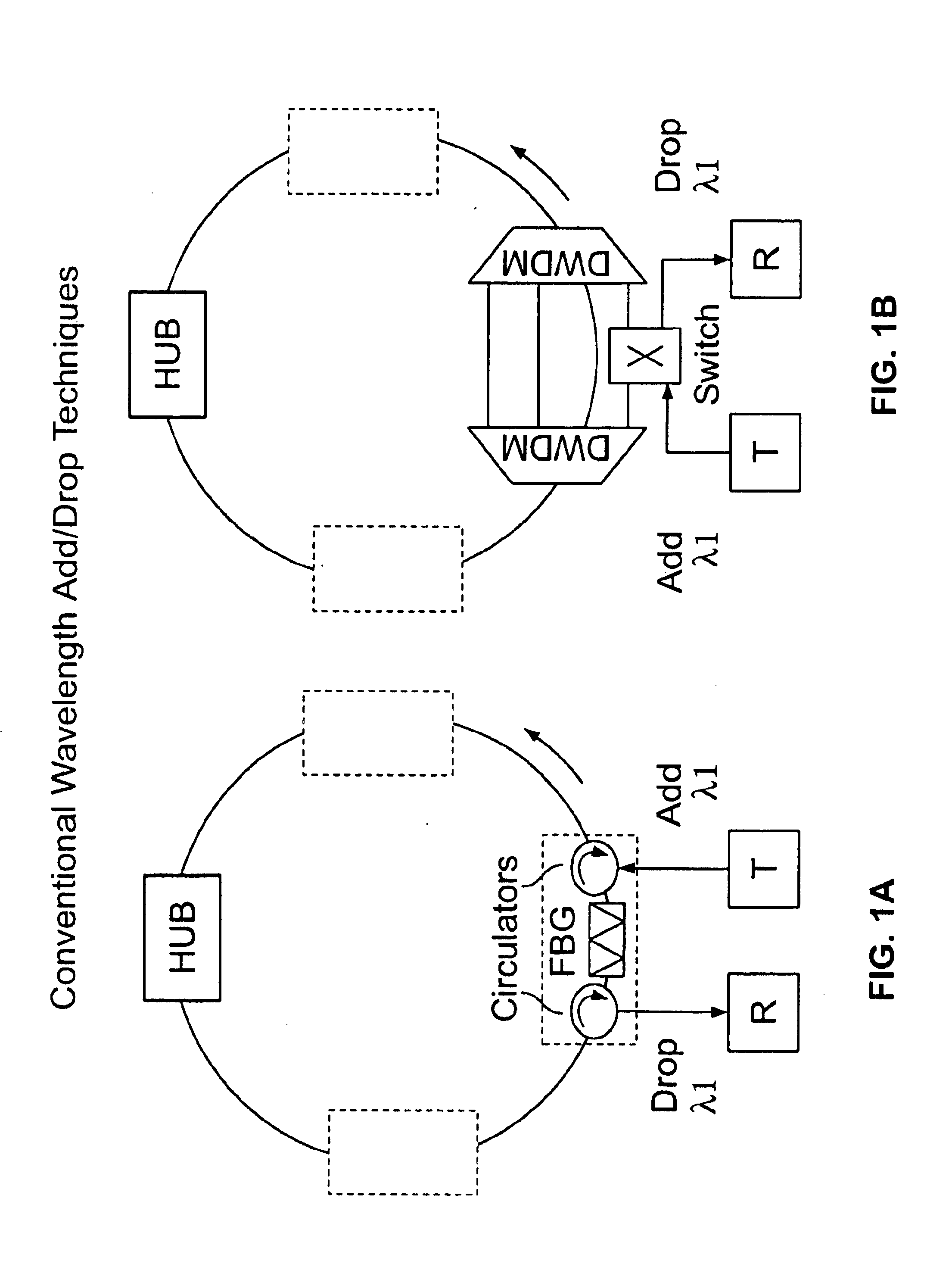 Interconnected broadcast and select optical networks with shared wavelengths