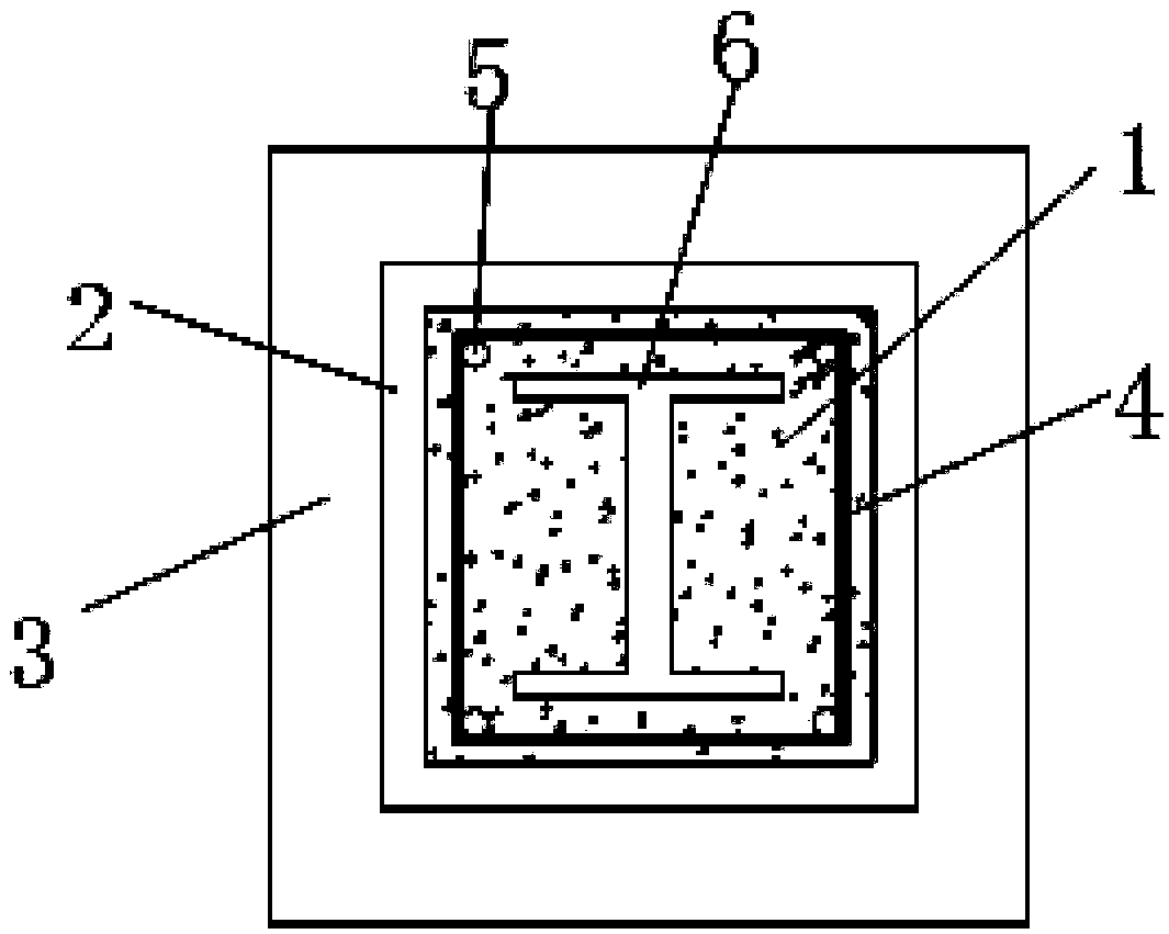 Normal-temperature curing type concrete column with superhigh property and construction method thereof