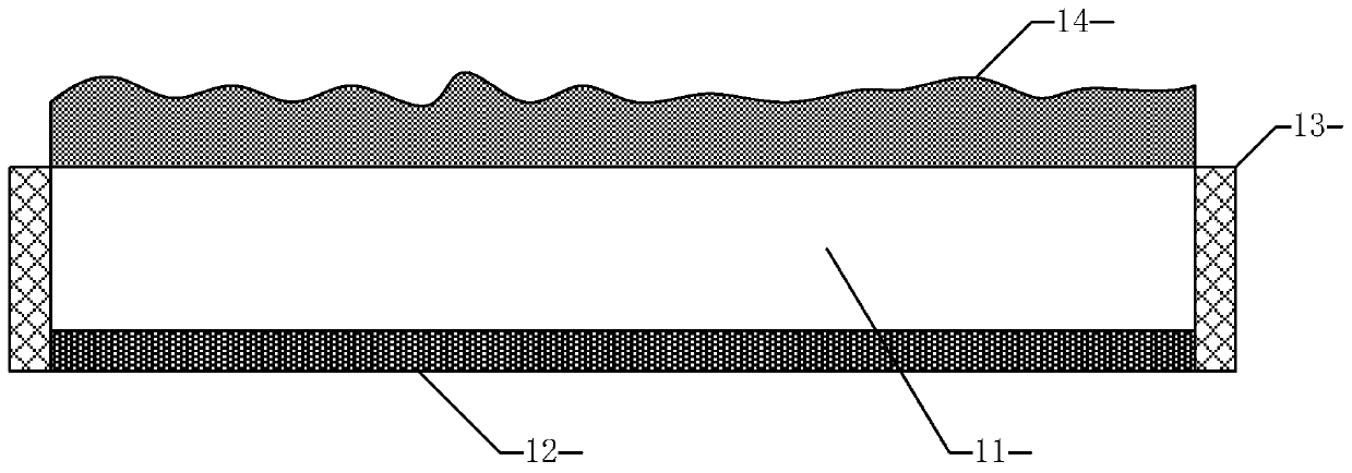 White-light LED chip with same spectrum in all directions and synchronous light attenuation and manufacturing method