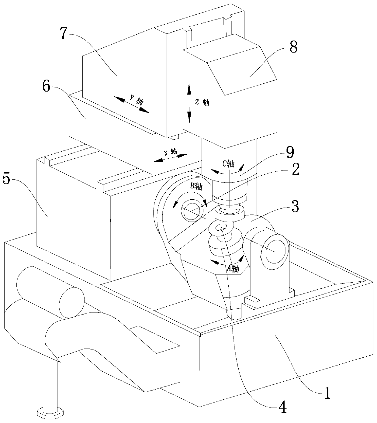 Numerical control gear grinding machine