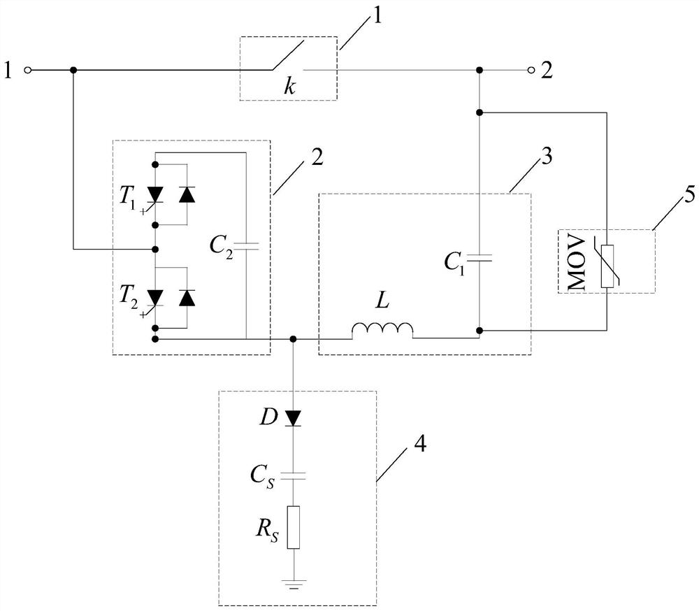 Direct-current circuit breaker and application method thereof