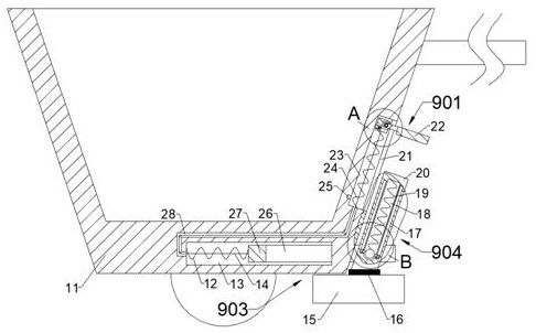 Engineering cart body capable of protecting human feet on special road section