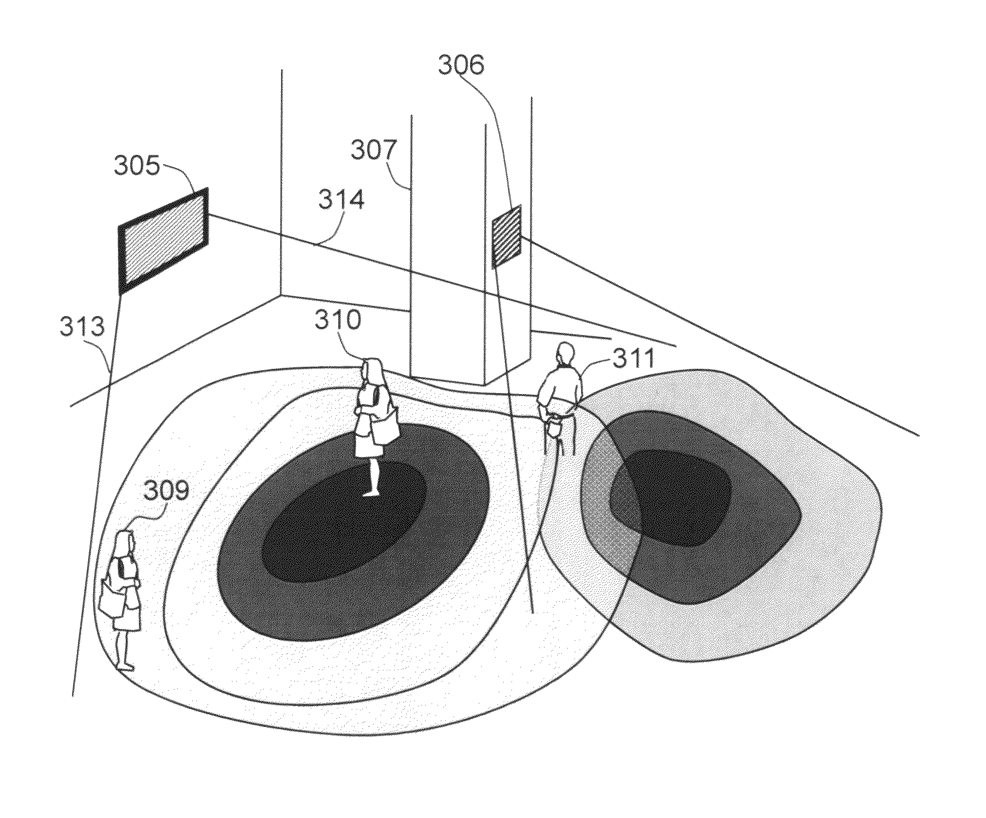 Method and system for media audience measurement by viewership extrapolation based on site, display, and crowd characterization