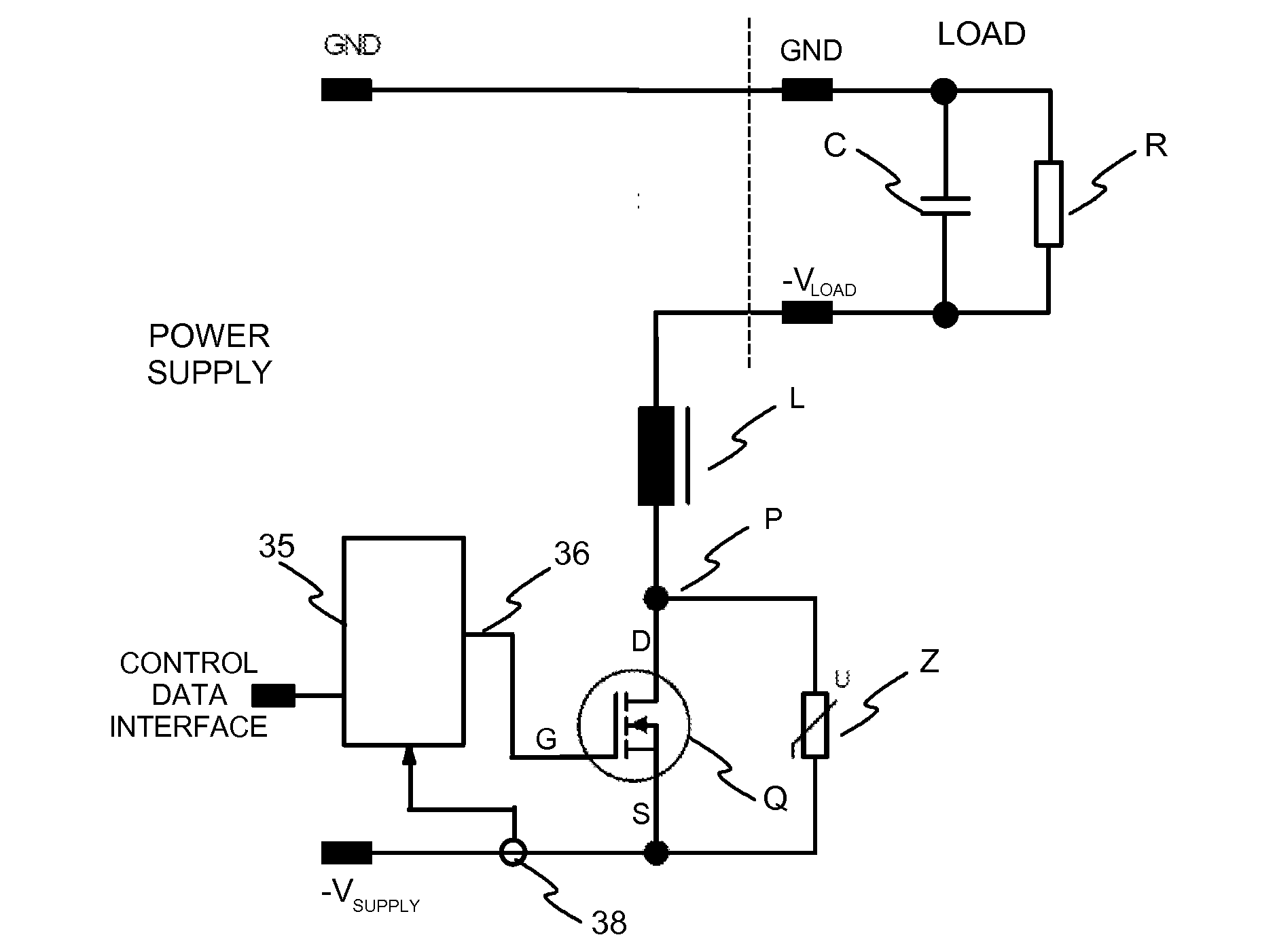 Circuit, method and system for overload protection