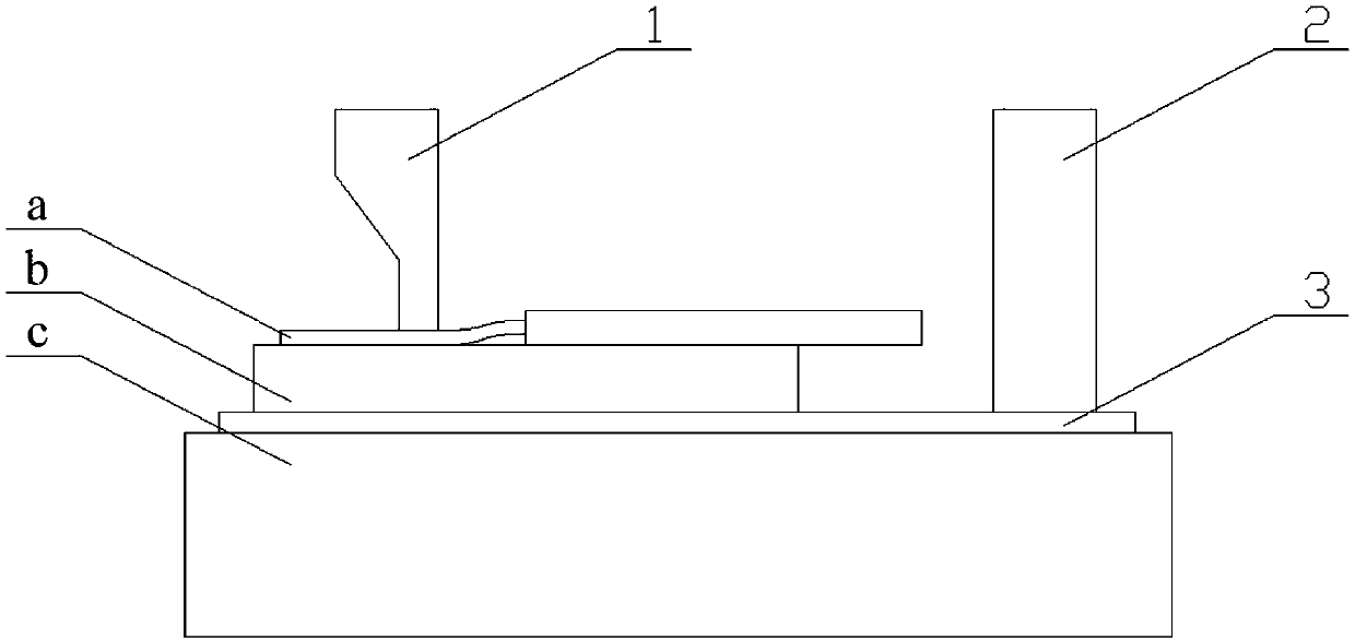 Combined electrode structure of space solar cell array conductor resistance welding