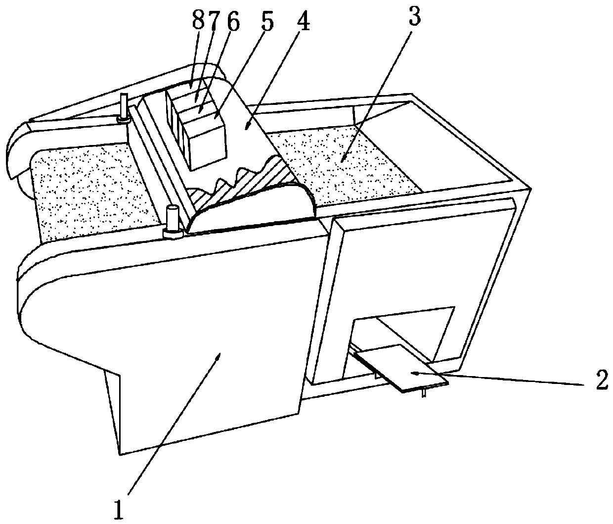 Tobacco production device achieving uniform shredding