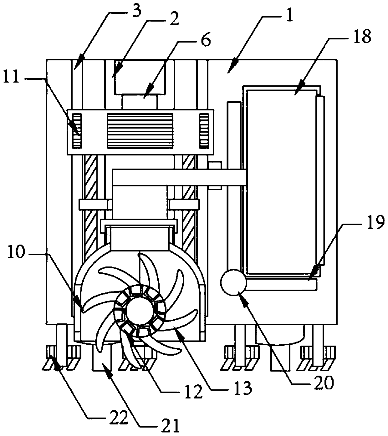 Sludge cleaning device for sewage treatment