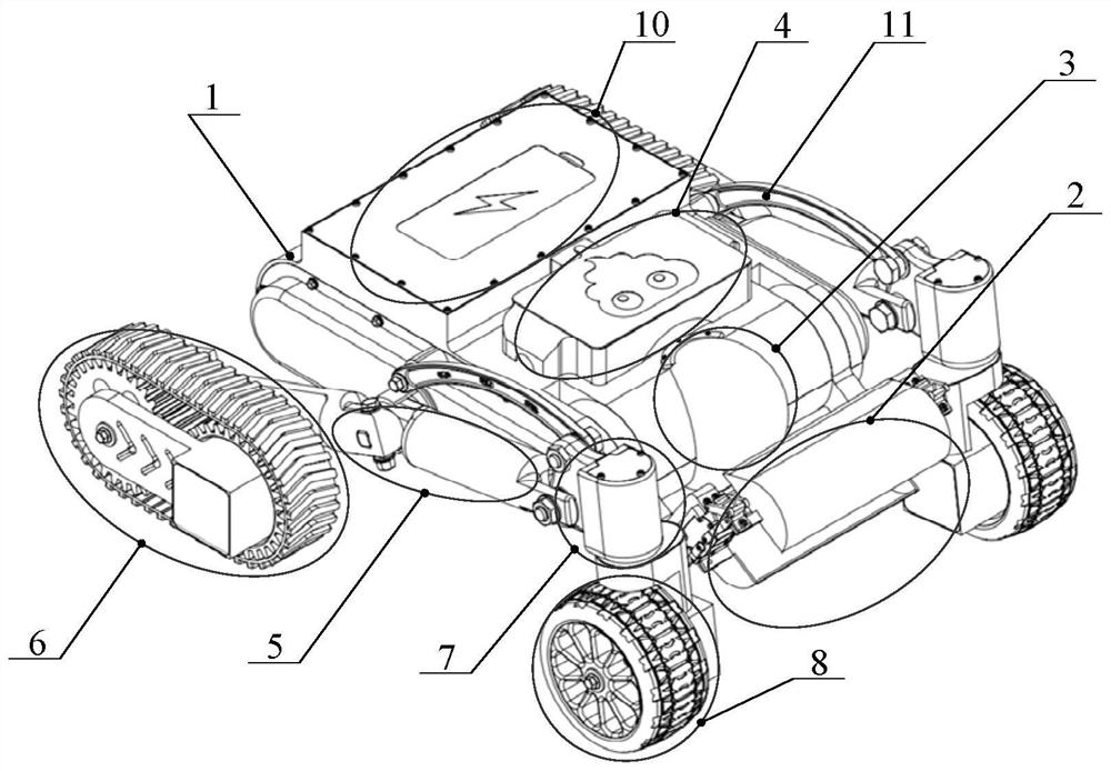 Mechanical system based on park rubbish automatic picking mobile robot