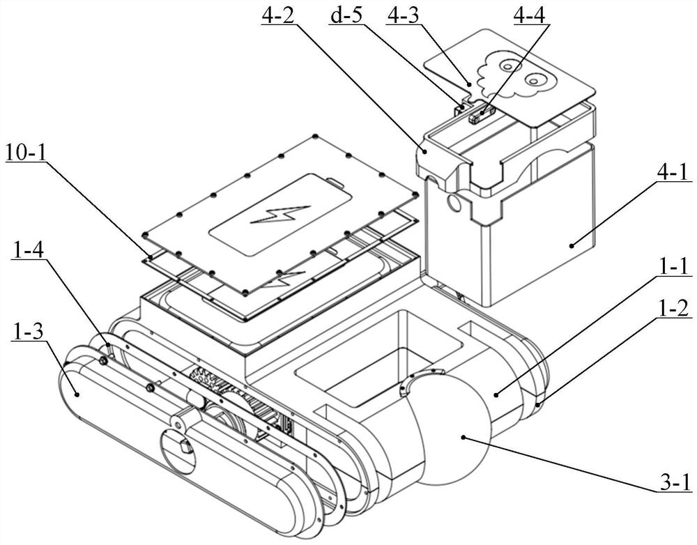 Mechanical system based on park rubbish automatic picking mobile robot