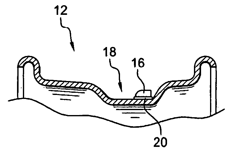 Use of an adhesive for assembling a member and a wheel, a member-and-wheel assembly, a member, and a wheel