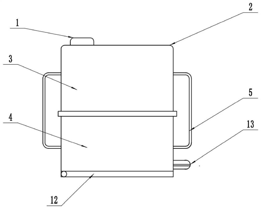 Waste gas heat energy recycling device for centralized treatment of kitchen waste